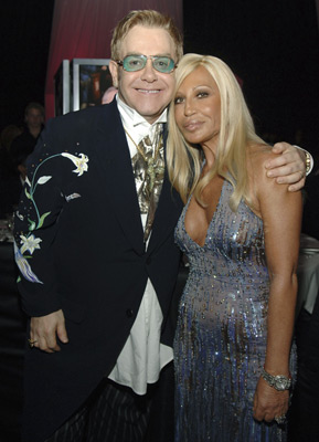 Elton John and Donatella Versace