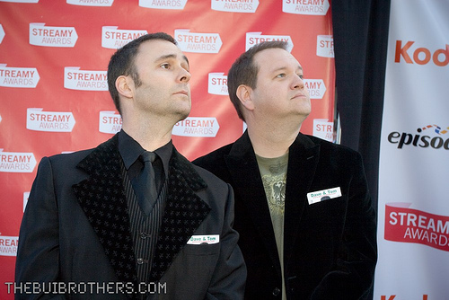 Tom Konkle and David Beeler at Streamy Awards Red Carpet
