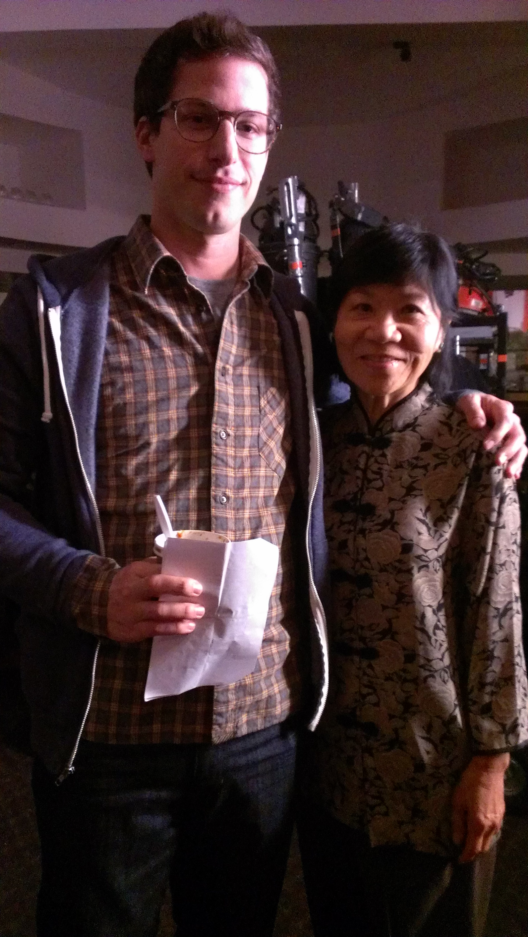 Cici Lau with Andy Samberg, Brooklyn Nine Nine