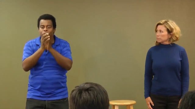 Studying audition techniques with Samuel Warren, CSA
