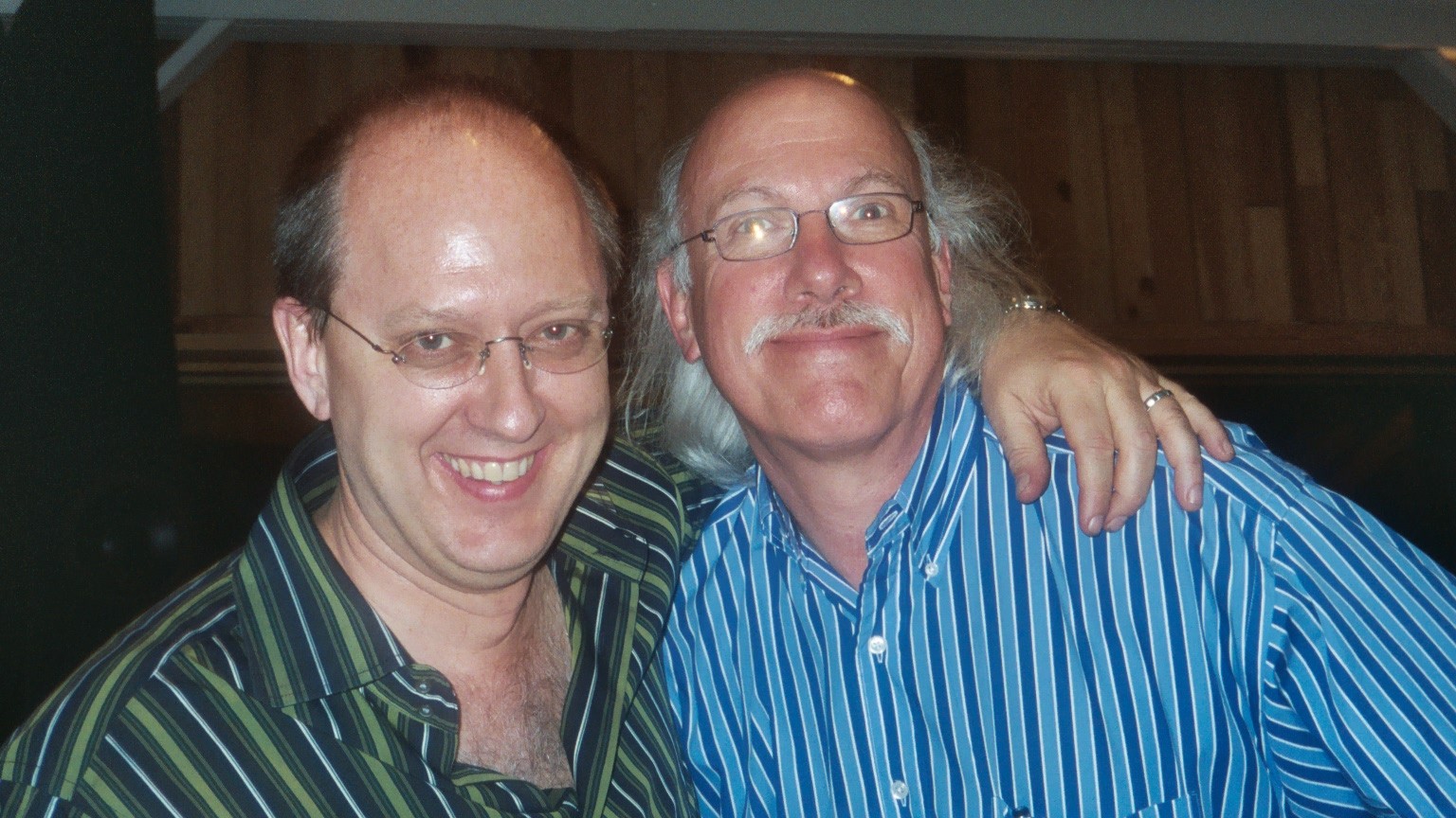 Jay and John Fischbach at a recording session for Judith Owen