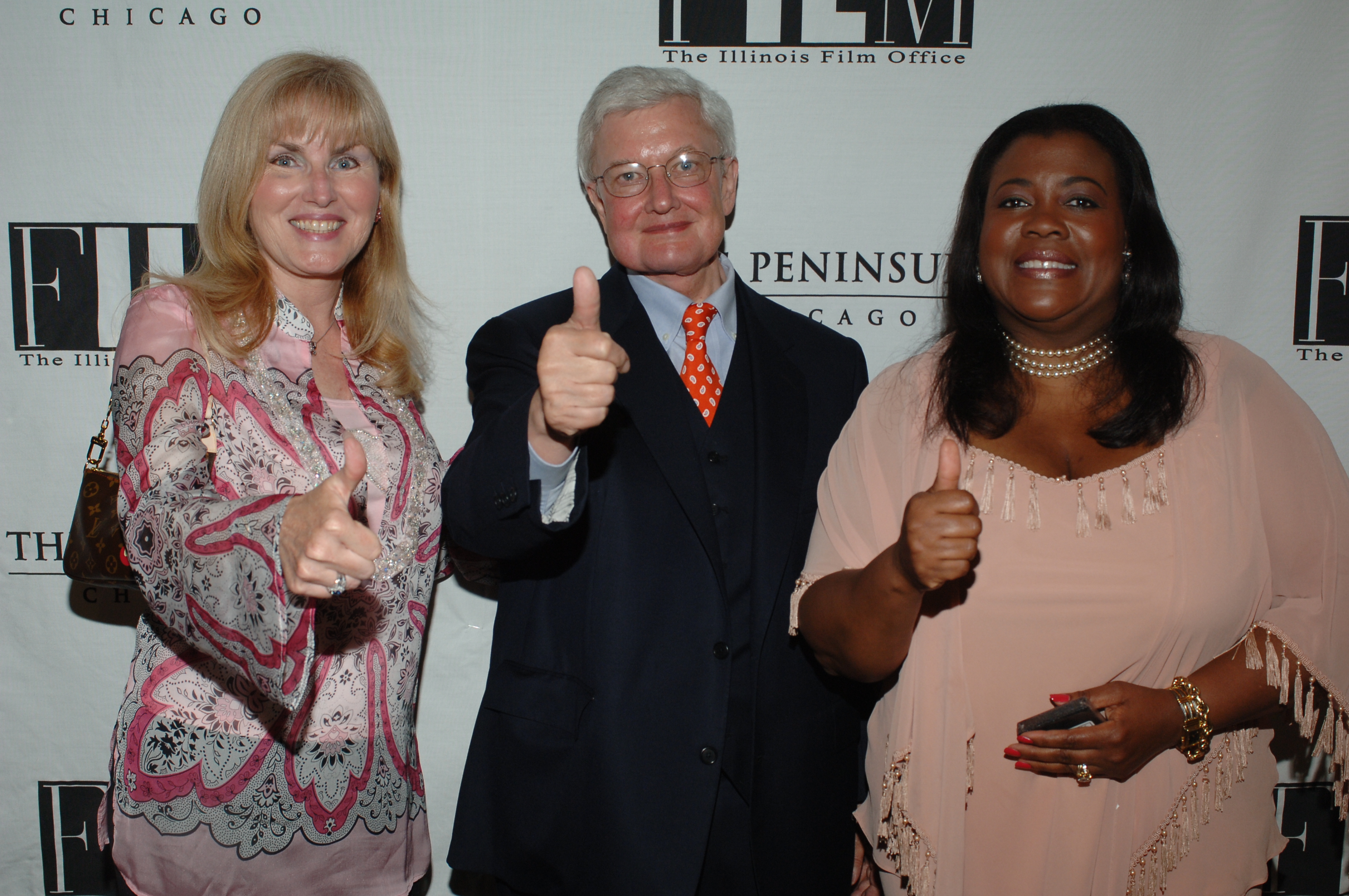 Dama Claire, Roger Ebert and Chaz Ebert at Illinois awards