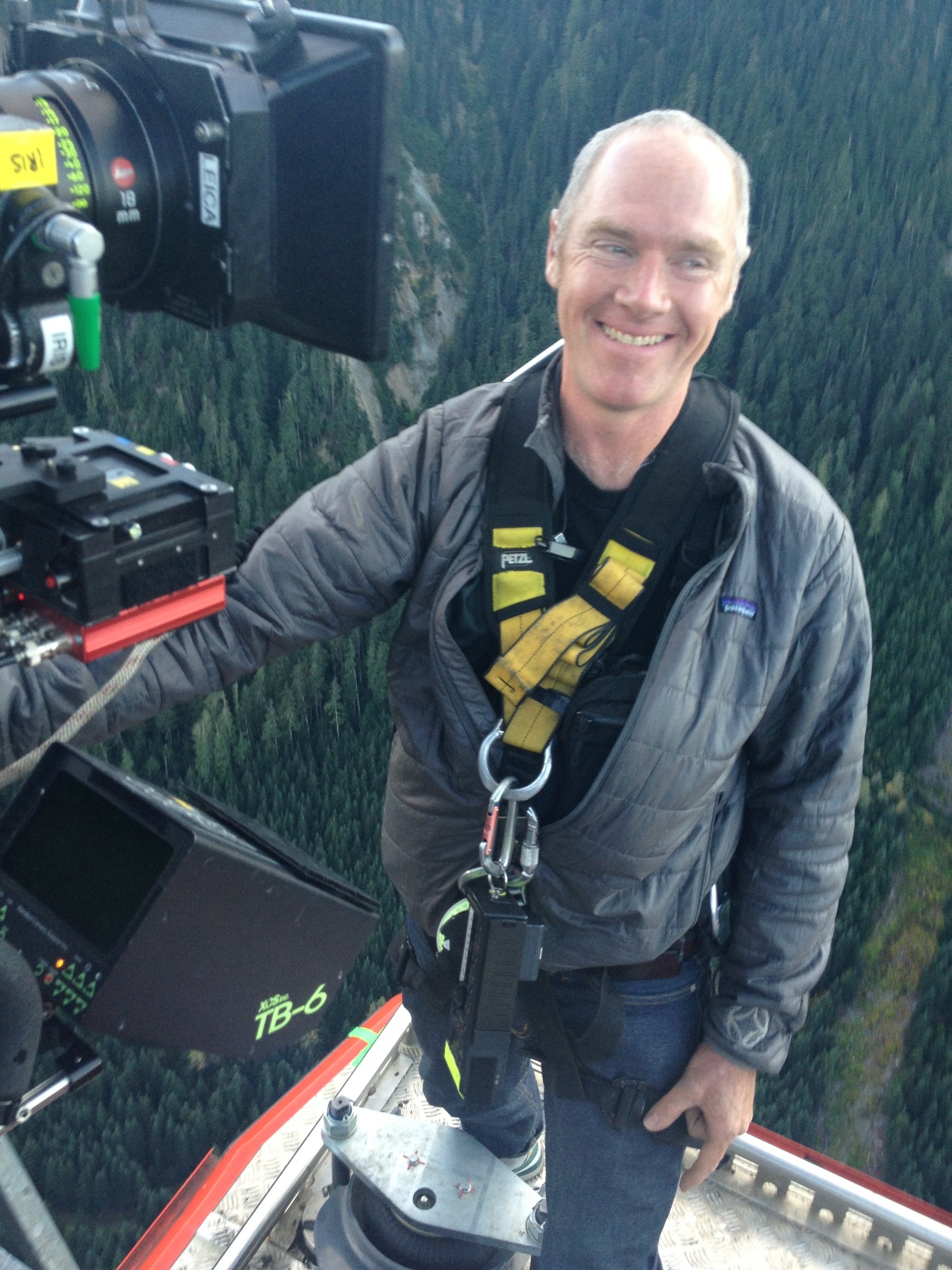 Lincoln job with DP Daniel Landin and Will Arnot steadicam on the roof of Whistlers Peak To Peak Gondola, 450m to the bottom!