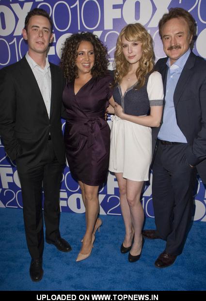 Colin Hanks, Diana Maria Riva, Jenny Wade, and Bradley Whitford attend 2010 FOX Upfront after party at Wollman Rink, Central Park on May 17, 2010 in New York City.