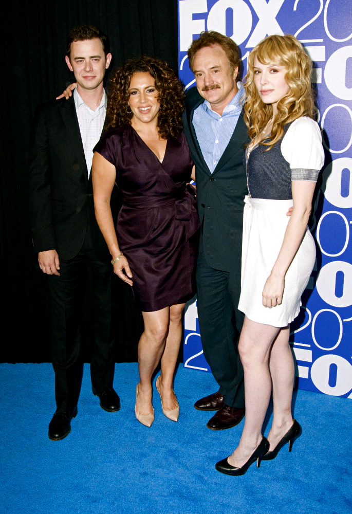Colin Hanks, Diana Maria Riva, Jenny Wade, and Bradley Whitford attend 2010 FOX Upfront after party at Wollman Rink, Central Park on May 17, 2010 in New York City.