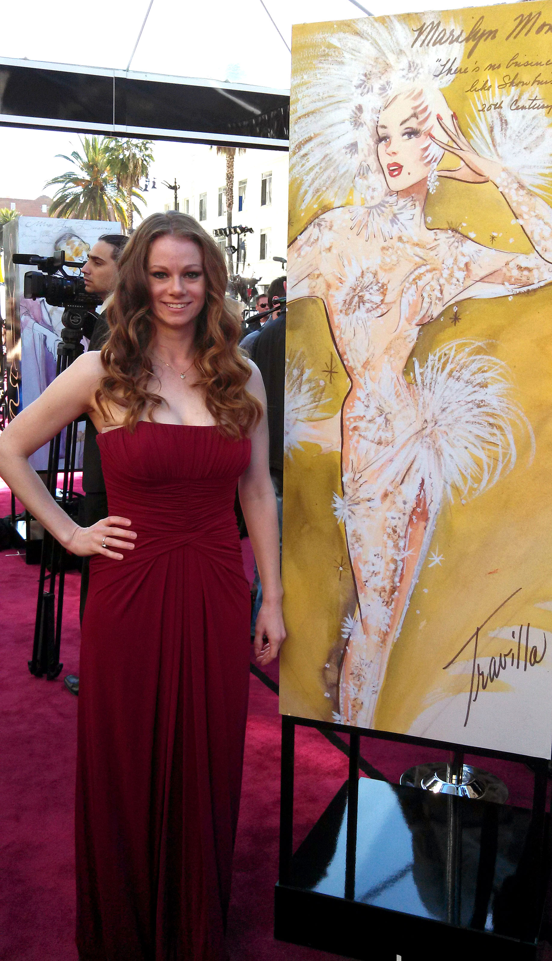 Rachel Zake arrives at the 2013 Oscars