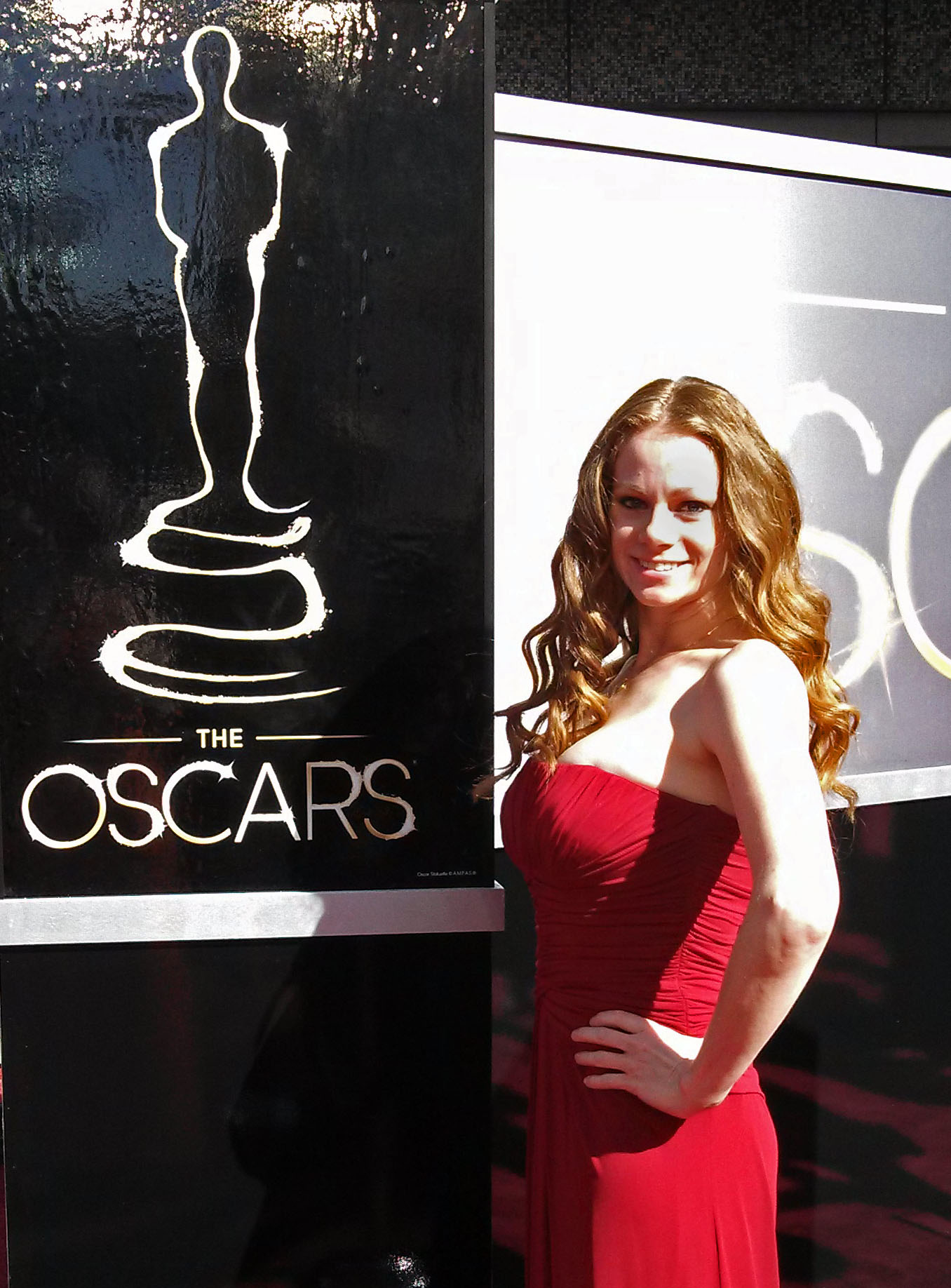 Rachel Zake arrives at the 2013 Oscars