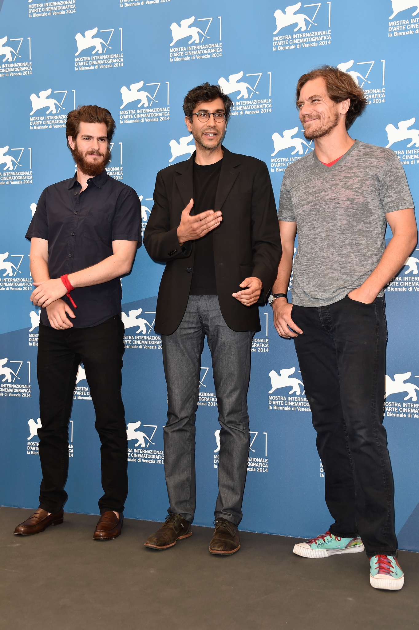 Michael Shannon, Ramin Bahrani and Andrew Garfield at event of 99 Homes (2014)