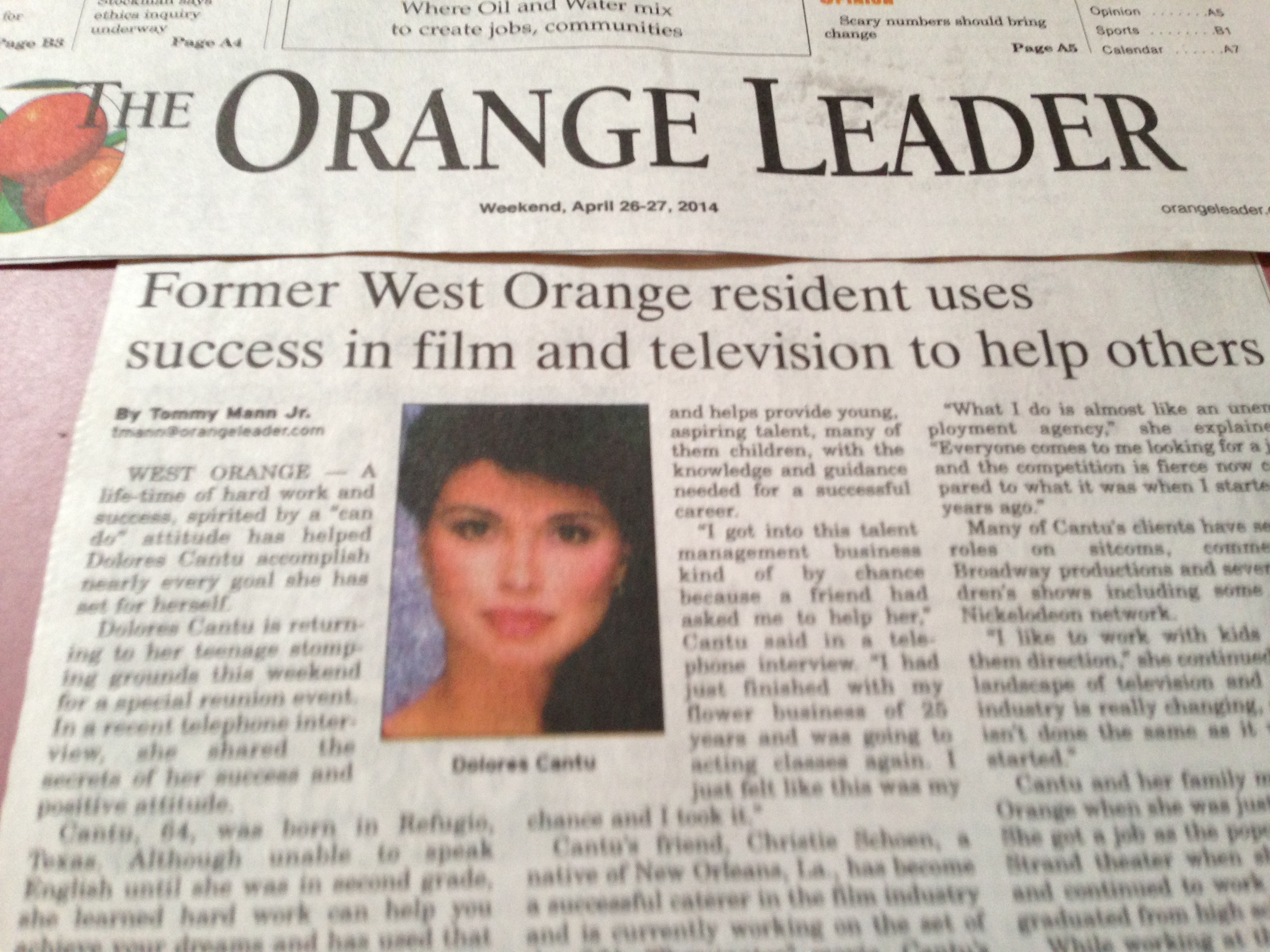 The Orange Leader, West Orange, Texas article