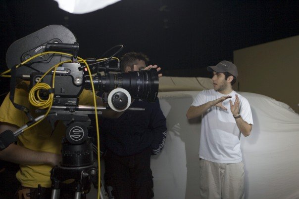 Director Michael B. Chait filming 