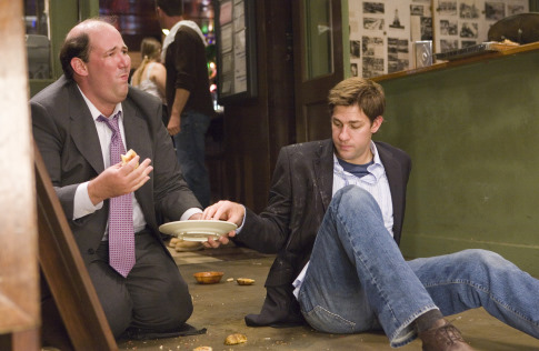 Still of John Krasinski and Brian Baumgartner in License to Wed (2007)