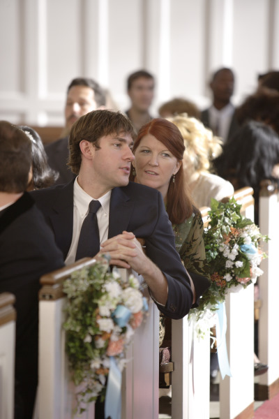 Still of Kate Flannery and John Krasinski in The Office (2005)