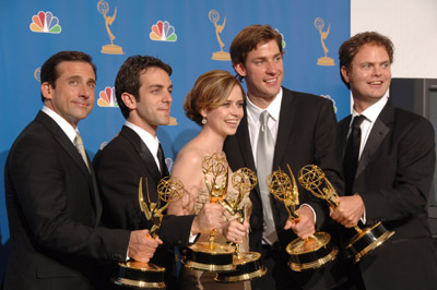 Steve Carell, Jenna Fischer, Rainn Wilson, John Krasinski and B.J. Novak at event of The Office (2005)