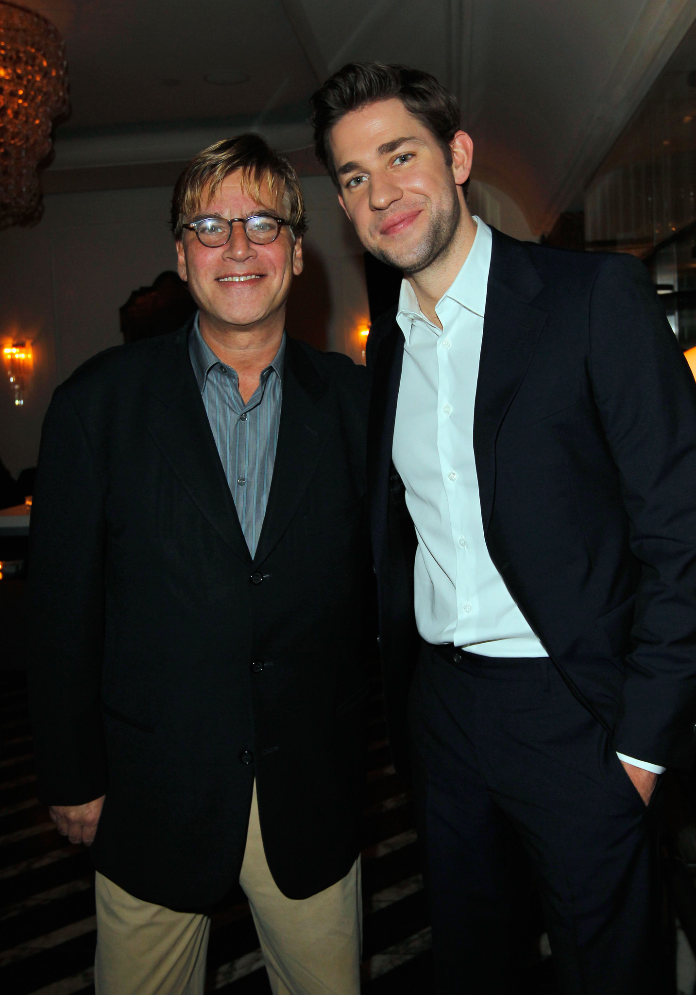 Aaron Sorkin and John Krasinski