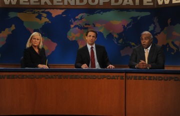 Still of Amy Poehler, Kenan Thompson and Seth Meyers in Saturday Night Live: Weekend Update Thursday (2008)