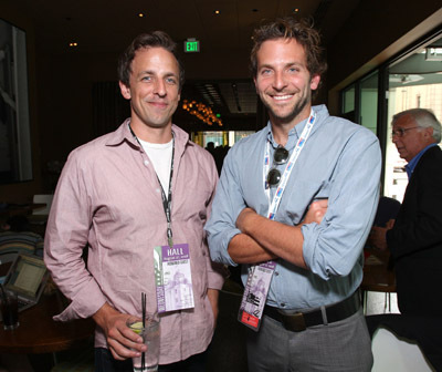Bradley Cooper and Seth Meyers