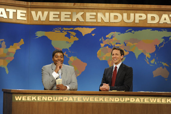 Still of Kenan Thompson and Seth Meyers in Saturday Night Live (1975)