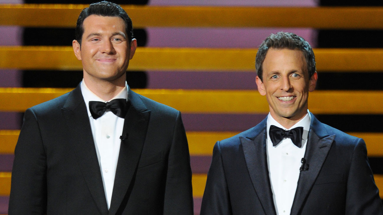 Seth Meyers and Billy Eichner at event of The 66th Primetime Emmy Awards (2014)