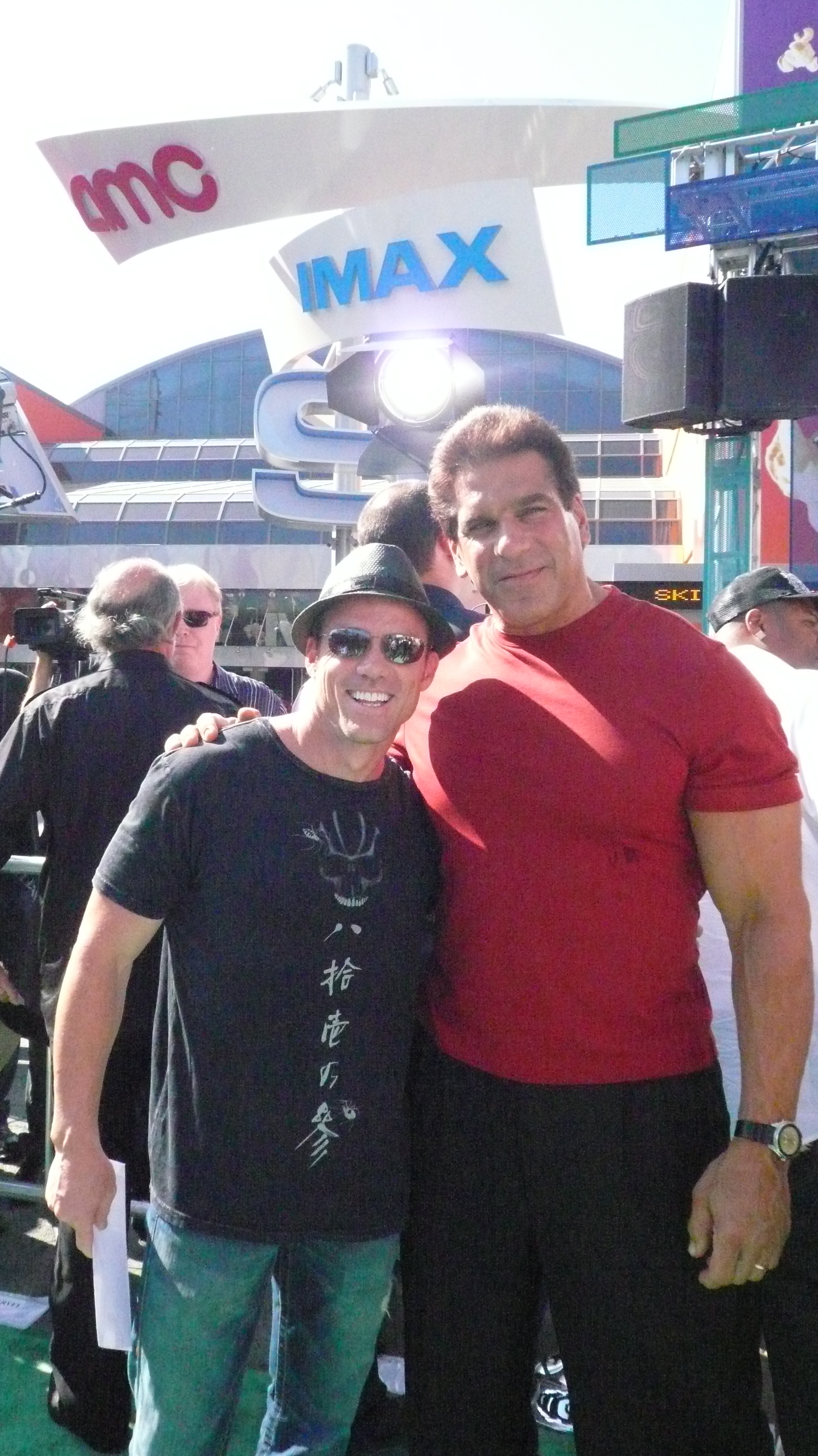 Terry Notary and Lou Ferrigno at 'The Incredible Hulk' Premier.