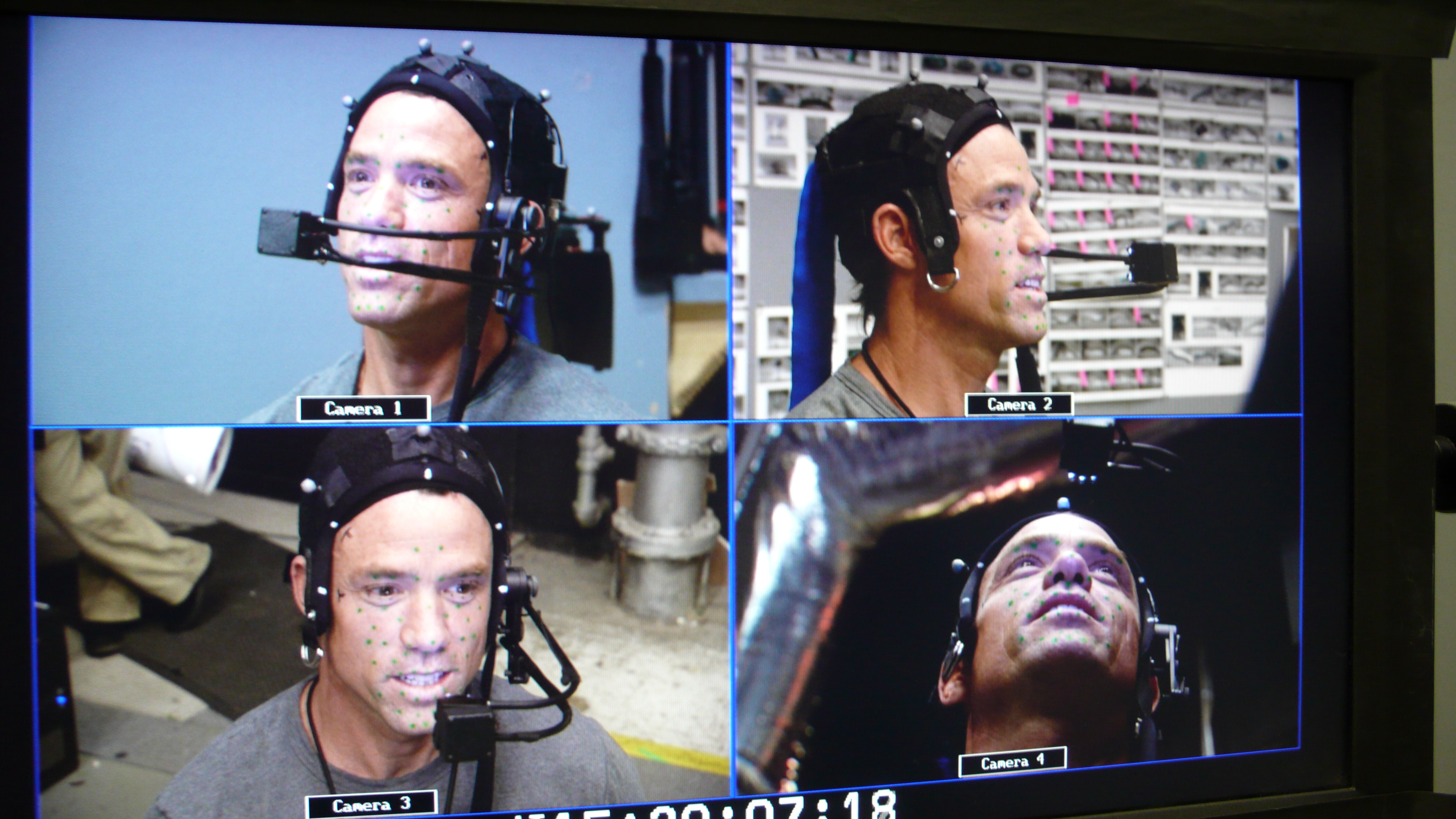 Terry Notary on the set of James Cameron's 'Avatar'.