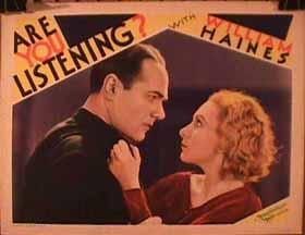 Madge Evans and William Haines in Are You Listening? (1932)