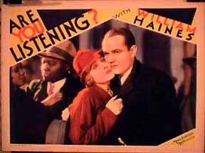 Madge Evans, William Haines and Sam McDaniel in Are You Listening? (1932)