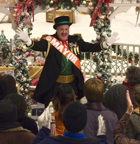 Brian Patrick Mulligan as The Mayor on the set of 