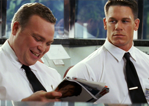 Drew Powell and John Cena in a scene from 