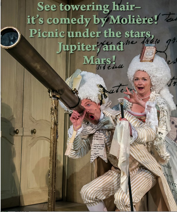 Clark Carmichael and Marion Adler in the Learned Ladies at Shakespeare Theatre of New Jersey
