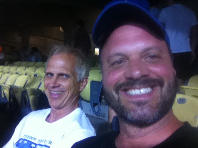 Two producers at a Dodger game!!!