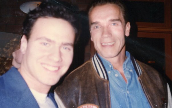 w/ Arnold Schwarzenegger at Schatzi's On Main in Santa Monica!