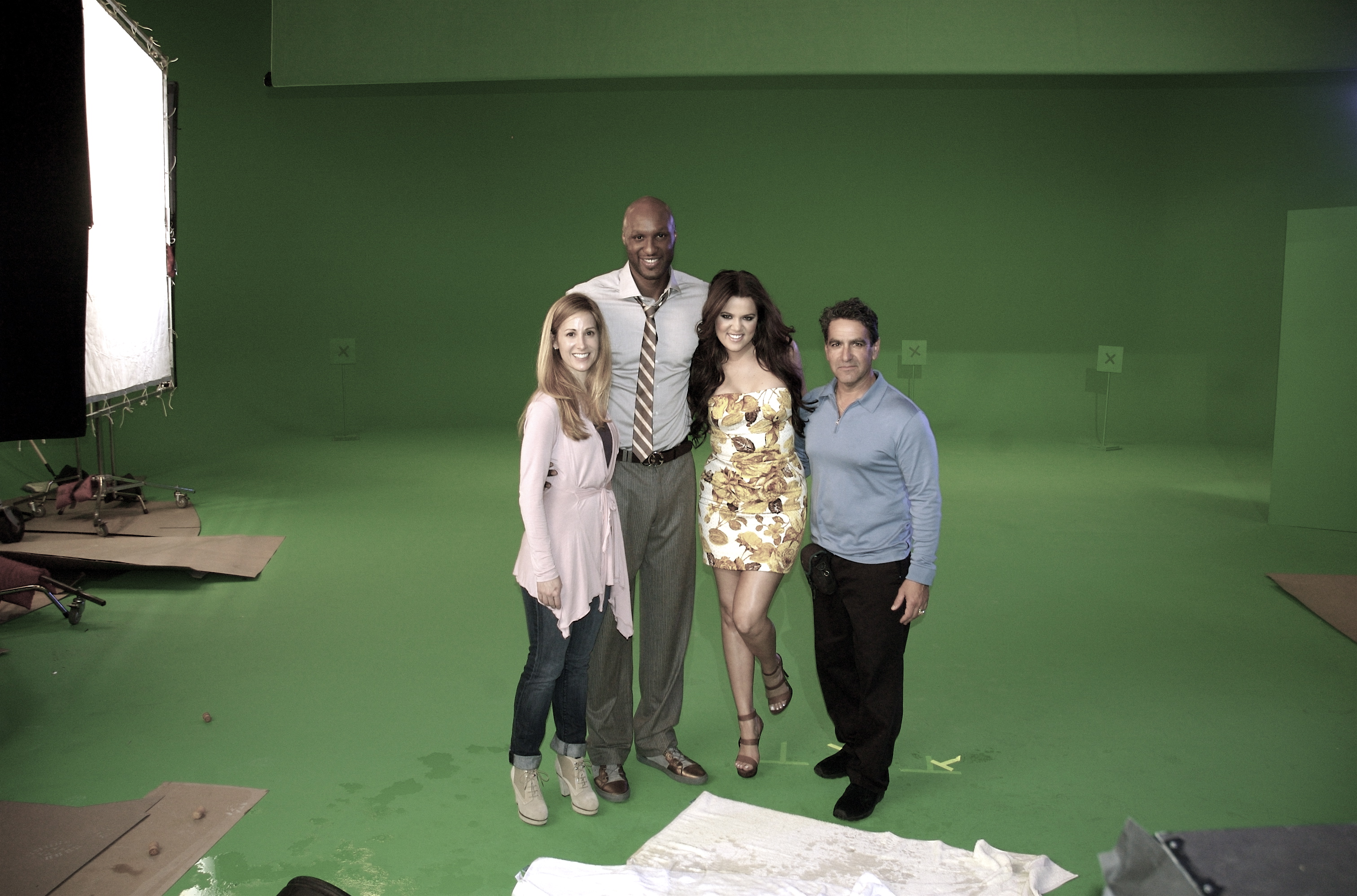 ON THE SET FILMING E CHANNEL 2011 REBRAND WITH KHLOE'KARDASHIAN ,LAMAR ODOM & THE DANCE SCENE VANITIES PRODUCED BY ROMI LANE .DIRECTED BY SARAH HAMILTON ..