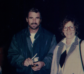 James Brolin and Katherine 1988 on set of 'Finish Line'