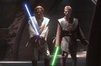 Tom Delmar Stunt Coordinator. Ewan McGregor (Obi-Wan Kenobi) & Hayden Christensen (Anakin Skywalker) in George Lucas's 'Star Wars (II)-Attack of the Clones'.jpg