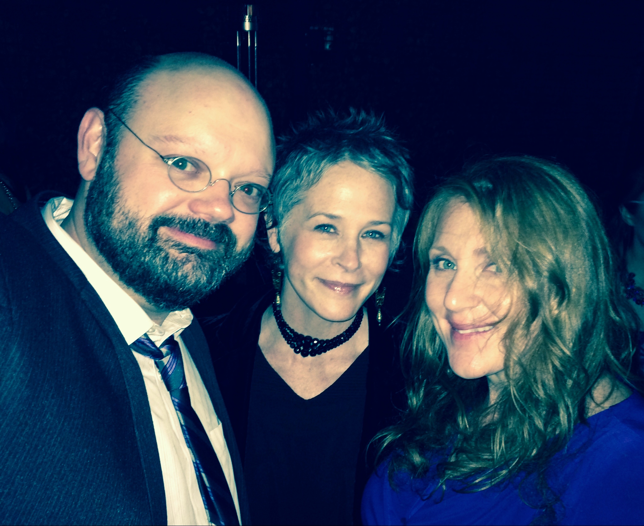 Victor McCay with Melissa McBride at The Walking Dead Season 4 Wrap Party