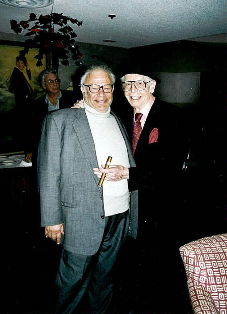 Milton Berle (right) and Allan Rich (left)