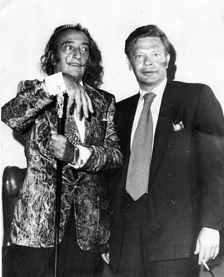 Allan and Salvador Dali at the St. Regis 1971