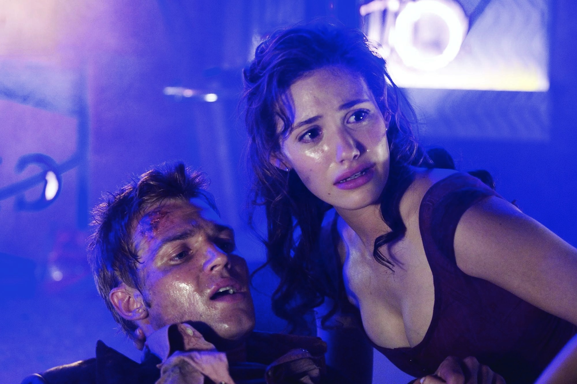 Still of Emmy Rossum and Mike Vogel in Poseidon (2006)