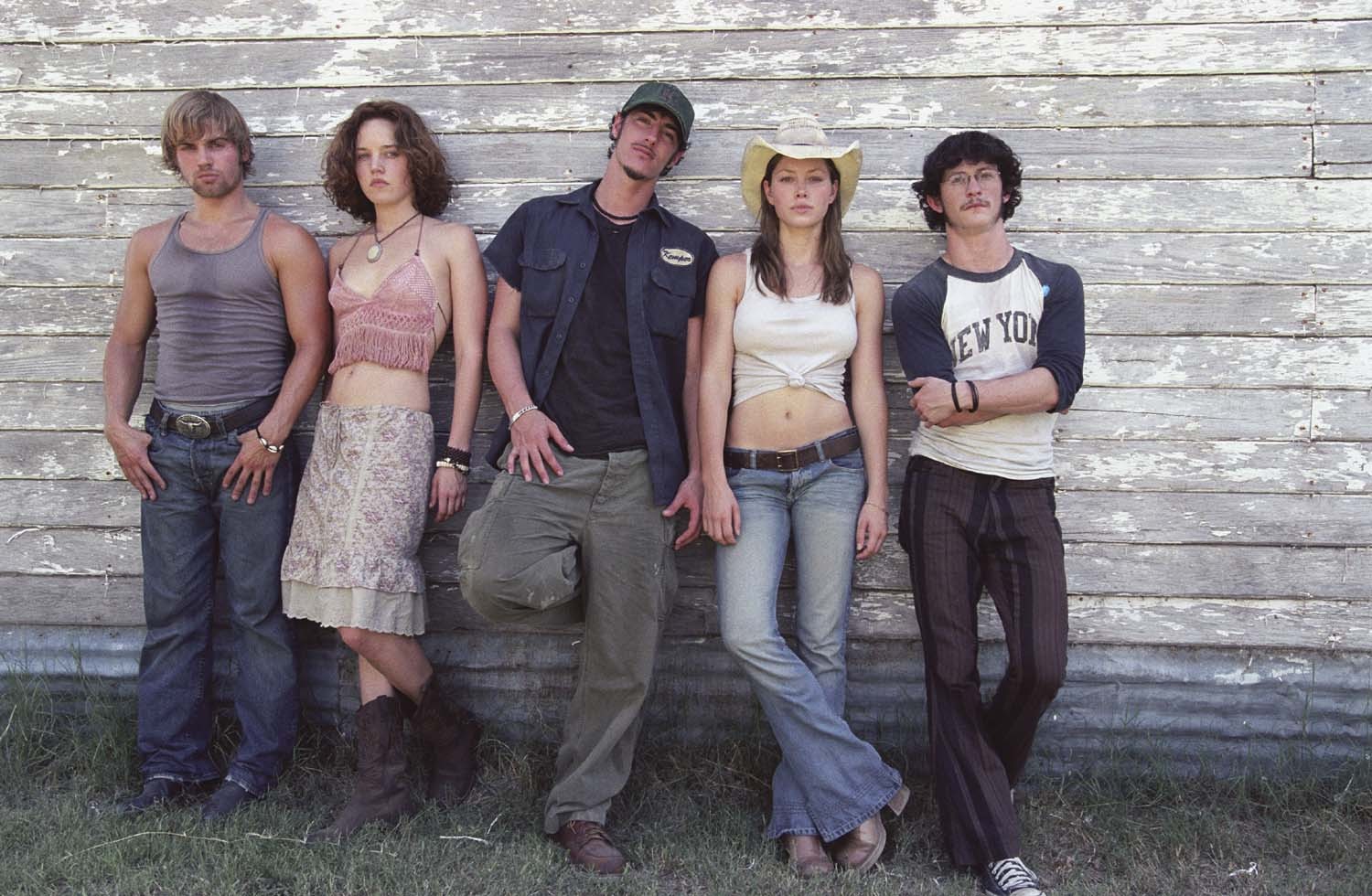 Still of Jessica Biel, Jonathan Tucker, Eric Balfour, Erica Leerhsen and Mike Vogel in Kruvinosios skerdynes Teksase (2003)