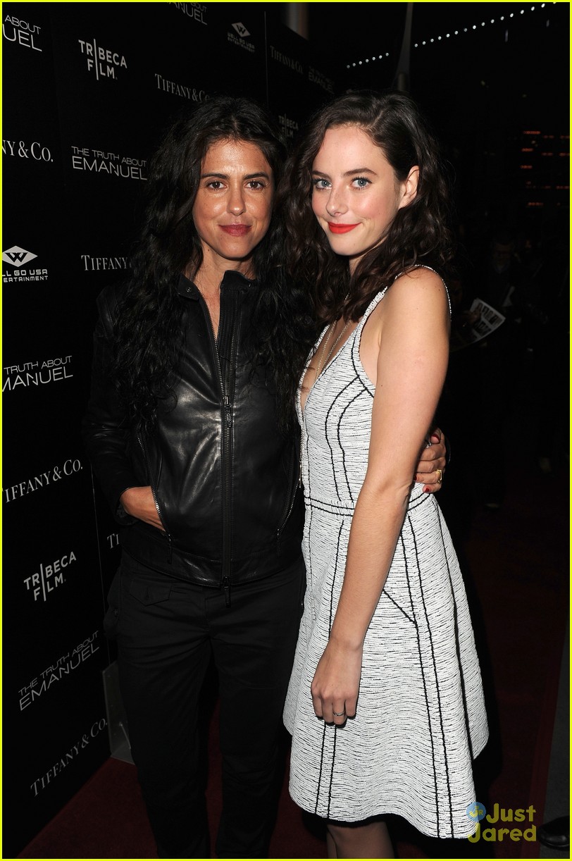Francesca Gregorini and Kaya Scodelario on the red carpet at the Los Angeles premiere of The Truth About Emanuel