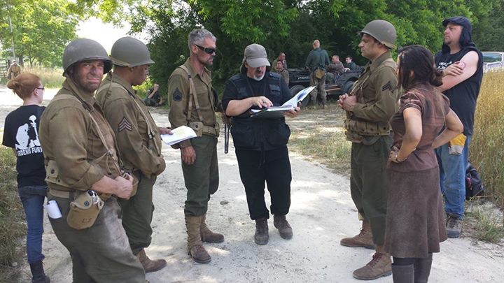 Joseph J. Lawson directs the squad on WW2 movie