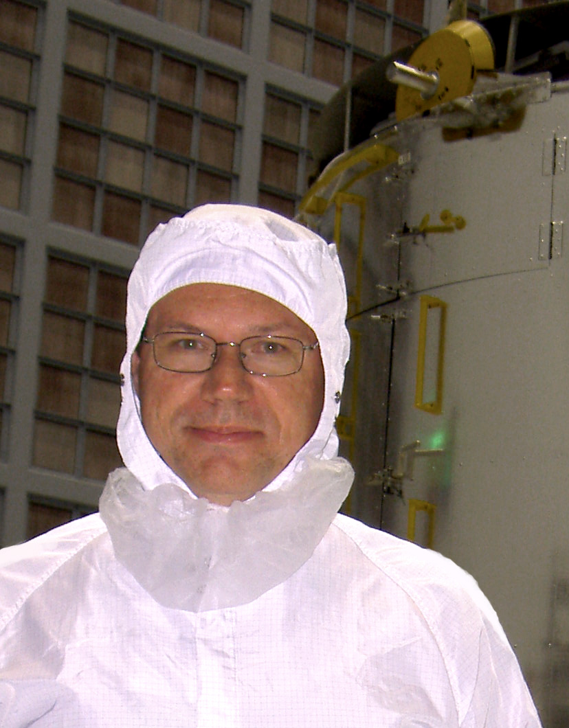 Dana Berry in the Hubble clean room at NASA's Goddard Space Flight Center in Maryland.