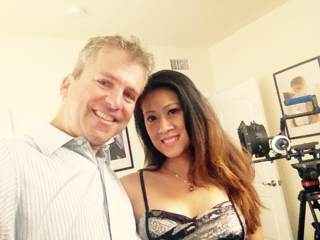 Playing Robert Smith On the set of Naked Truth of Asian Girls(Ep 6 Play it Again Sam) with Junie Hoang aka Stephanie.