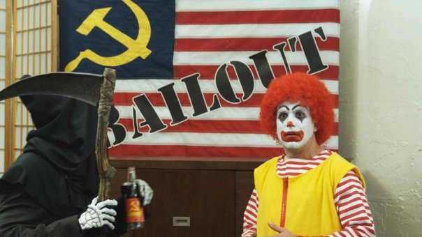 From the comedic webseries Madhouse spoofing Ronald McDonald.