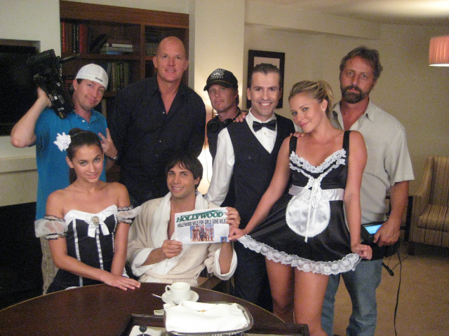 On the set of Maids Gone Wild with Joe Francis.