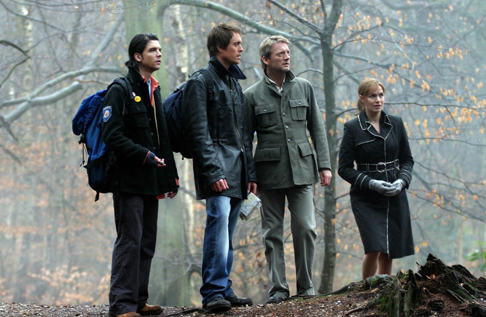 Still of Douglas Henshall, Andrew Lee Potts, James Murray and Lucy Brown in Primeval (2007)