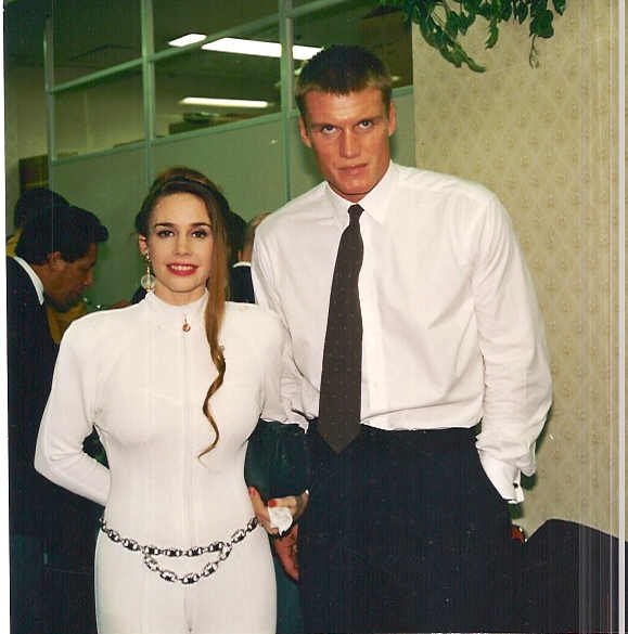 Helene & Dolph Lundgren at the martial arts championship in japan