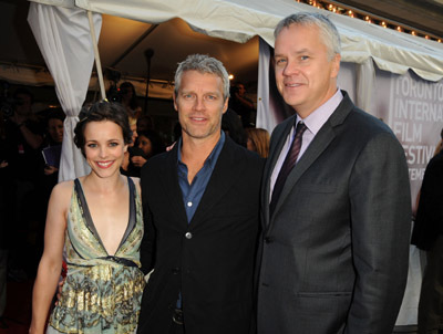 Tim Robbins, Rachel McAdams and Neil Burger at event of The Lucky Ones (2008)