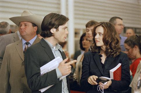 Still of Cillian Murphy and Rachel McAdams in Naktinis reisas (2005)