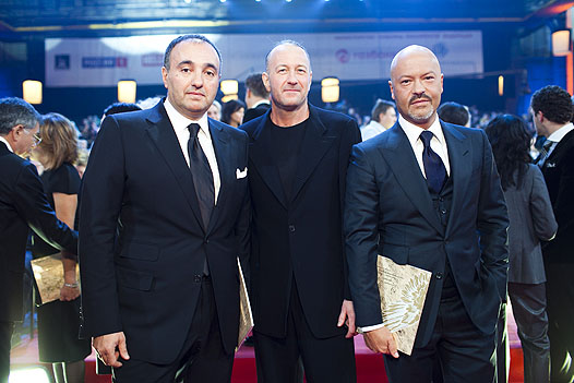 Alexander Rodnyansky, Maxim Osadchiy, Fedor Bondarchuk at the Golden Eagle Awards 2011